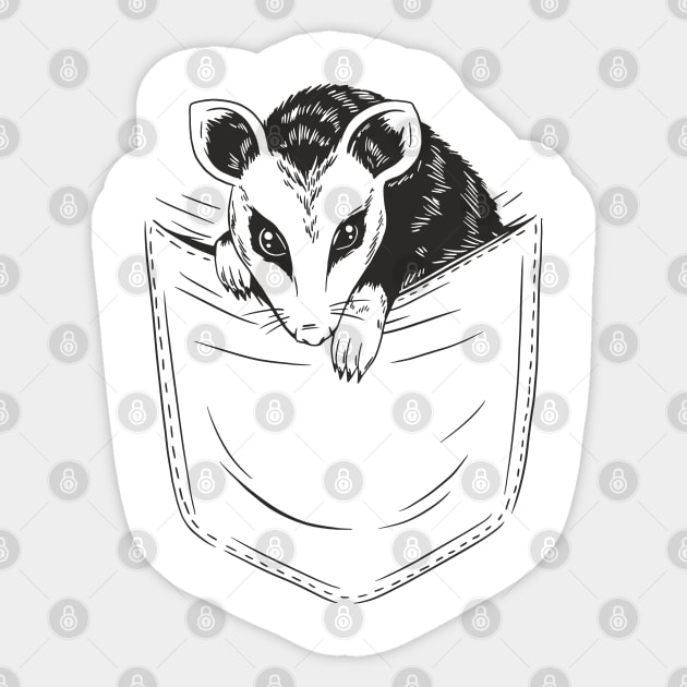 Pocket Possum Sticker by Christyn Evans